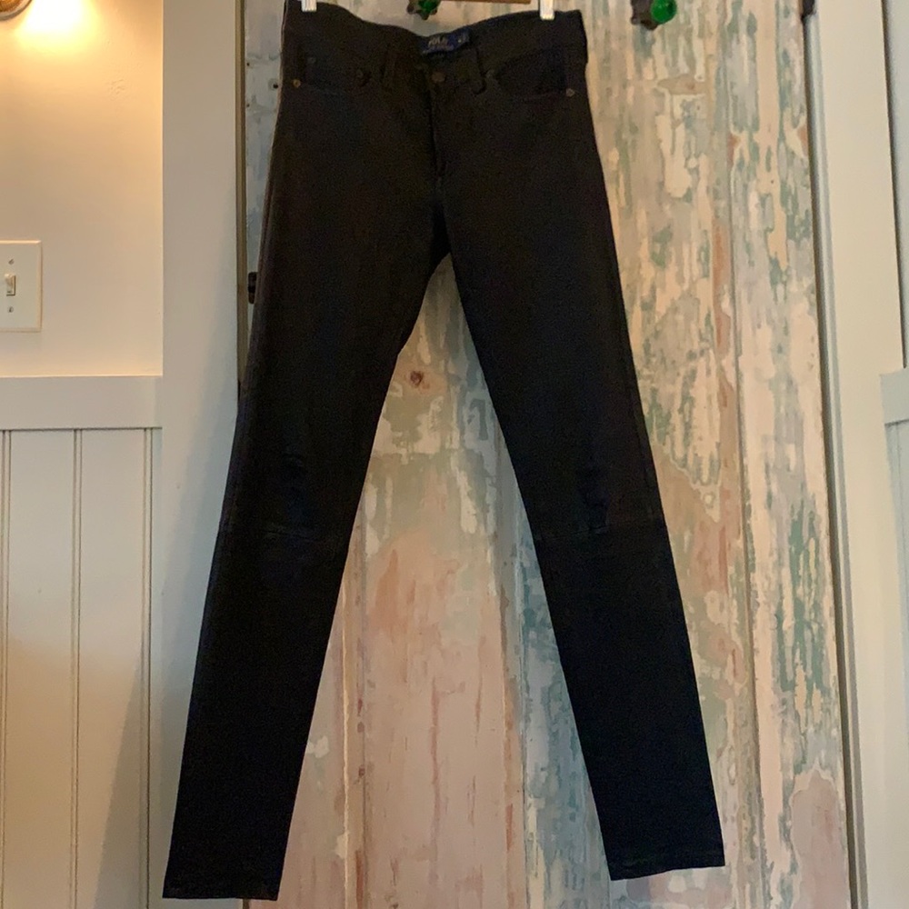 Polo Ralph Lauren Black Leather Pants